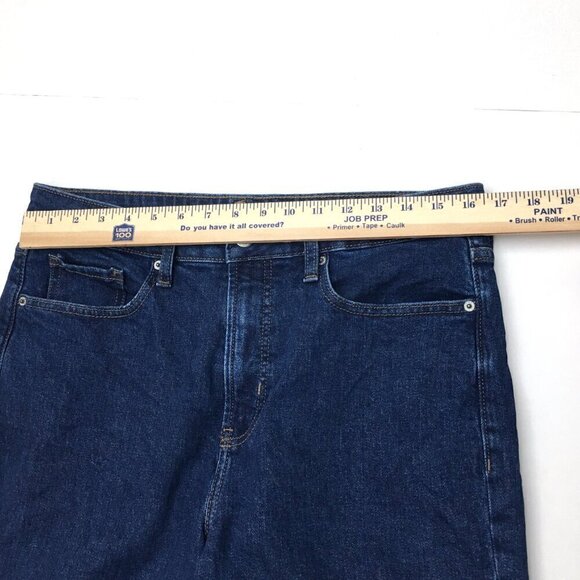 Old Navy Women's Jeans O.G. Straight Leg High Rise Dark Wash size 12 length 28" - Picture 4 of 8